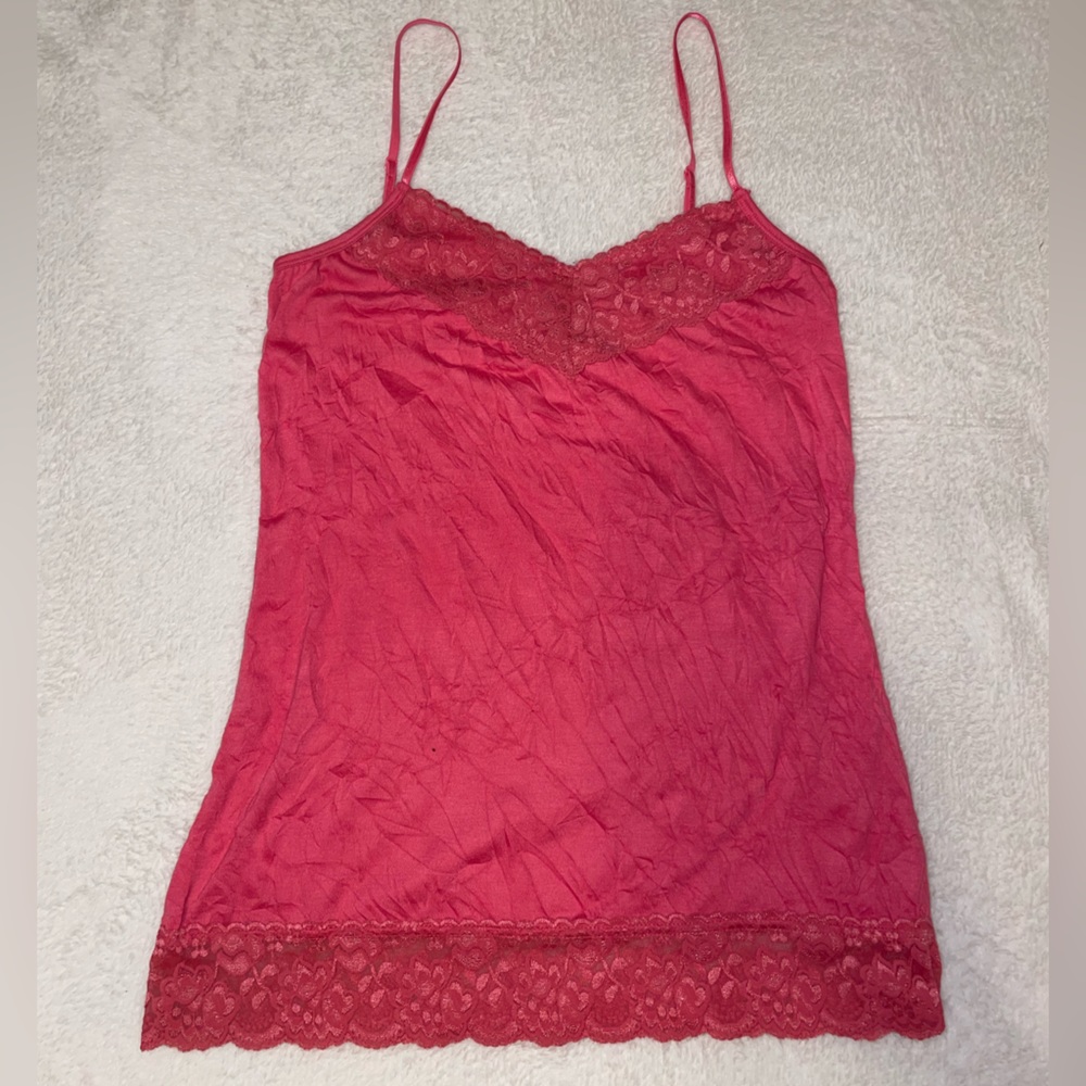 Pink lace tank top/lingerie